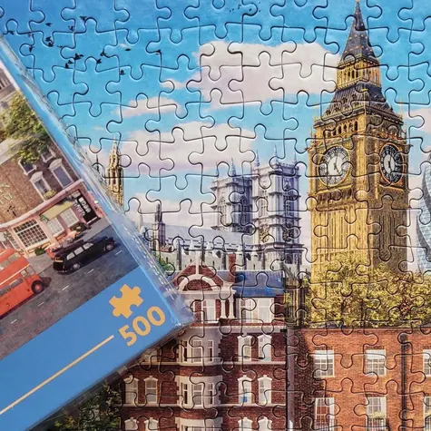 GIBSONS Puzzle Londýnské ulice / 500 dílků / 49 × 34 cm