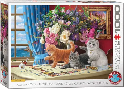 EUROGRAPHICS Puzzle Skládající koťata / 1000 dílků
