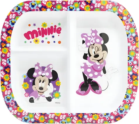 STOR Dětský obdélníkový talíř Minnie / Dětský talíř / bez BPA / do mikrovlnky