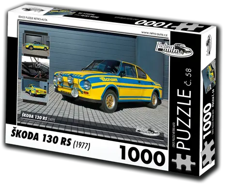 RETRO-AUTA Puzzle č. 58 Škoda 130 RS (1977) / 1000 dílků