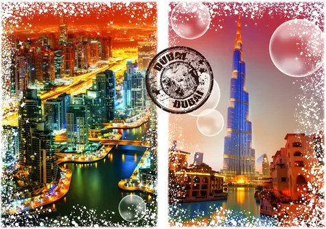 GRAFIKA Puzzle Cesta kolem světa: Dubaj / 1000 dílků / 69 x 47,8 cm
