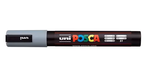 POSCA PC-5M šedá / Popisovač / Medium hrot / 1,8-2,5 mm