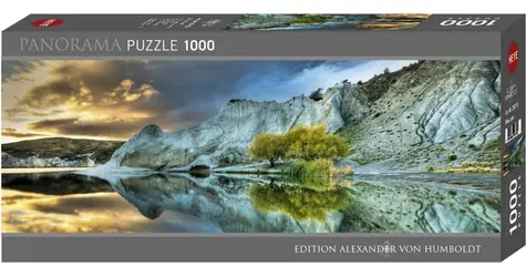 HEYE Panoramatické puzzle Modré jezero / 1000 dílků / 95 × 33 cm
