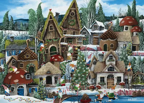 ALIPSON Puzzle Vánoční skřítek / 1000 dílků / 69 x 47,8 cm
