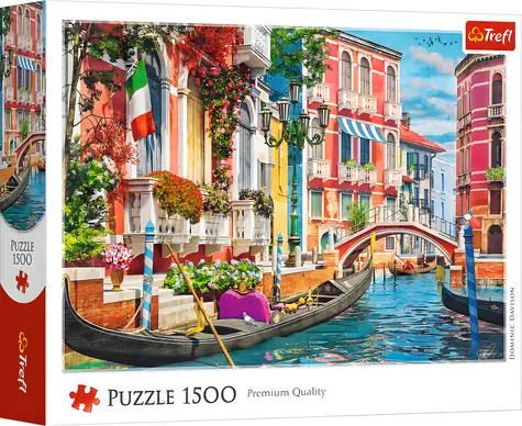 TREFL Puzzle Letní odpoledne v Benátkách / 1500 dílků / 85 x 58 cm