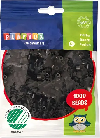 PLAYBOX Zažehlovací korálky černé / 1000 ks