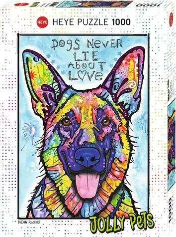 HEYE Puzzle Jolly Pets: Psi nikdy nelžou / 1000 dílků
