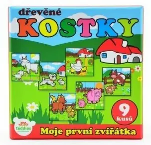 TEDDIES Obrázkové kostky Moje první zvířátka / 9 kostek