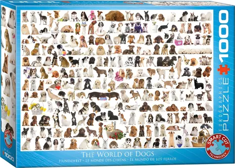 EUROGRAPHICS Puzzle Svět psů / 1000 dílků / 67,6 × 48,9 cm