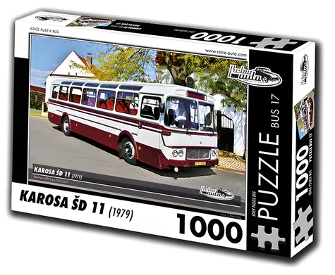 RETRO-AUTA Puzzle BUS č.17 Karosa ŠD 11 (1979) / 1000 dílků