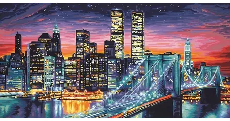 NORIMPEX Diamantové malování Noční New York / 30x40 cm