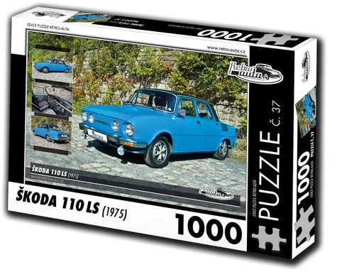 RETRO-AUTA Puzzle č. 37 Škoda 110 LS (1975) / 1000 dílků / 66 × 47 cm
