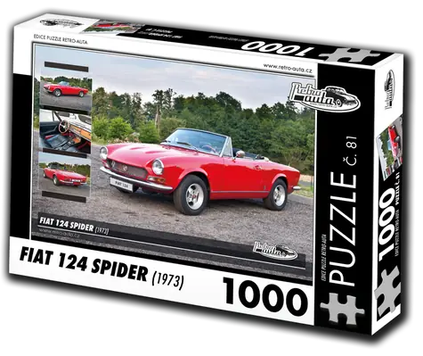 RETRO-AUTA Puzzle č. 81 Fiat 124 Spider (1973) / 1000 dílků / 66 × 47 cm