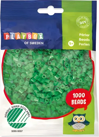 PLAYBOX Zažehlovací korálky zelené / 1000 ks