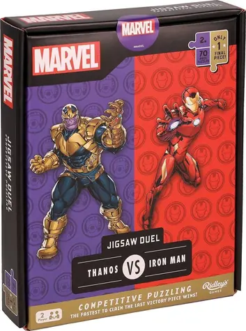 RIDLEY'S GAMES Puzzle Duel Marvel Avengers: Thanos vs Iron Man / 2x70 dílků