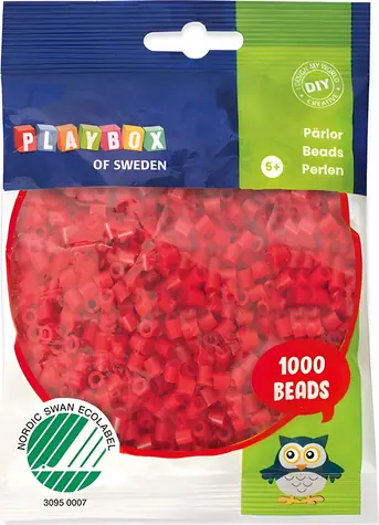 PLAYBOX Zažehlovací korálky červené / 1000 ks