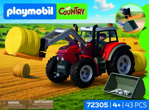 PLAYMOBIL Country 72305 Velký traktor s balíky sena / Stavebnice