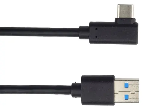 PremiumCord USB-C 90° - USB-A černá / Kabel / USB 3.0 / 50cm