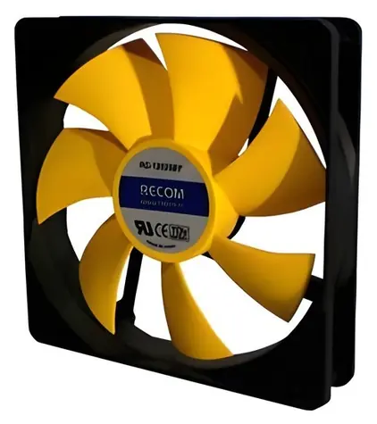 RECOM RC-12025BY žlutá / Ventilátor / 120mm / Blower