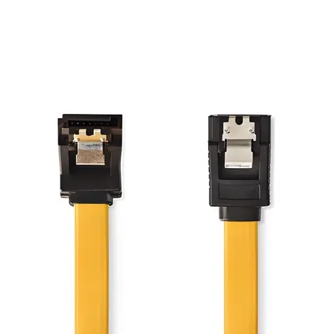 Nedis SATA 6Gbps žlutá / Kabel SATA / SATA 7-pin - SATA 7-pin / 0,5 m / Plochý