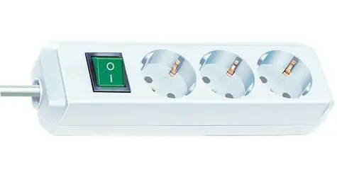 Brennenstuhl ECO-Line bílá / Prodlužovací přívod / 3x zásuvka / 3 m / vypínač