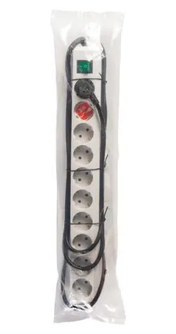 Brennenstuhl ECO-Line světle šedá / Prodlužovací kabel / 10x zásuvka / 3 m / vypínač