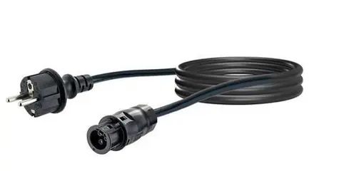 Schwaiger černá / Připojovací kabel Betteri - Schuko pro střídač / Napájecí kabel / 5 m / IP44