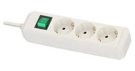 Brennenstuhl Eco-Line bílá / Prodlužovací přívod / 3x zásuvka / 5 m / vypínač