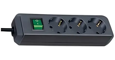Brennenstuhl ECO-Line černá / Prodlužovací kabel / 3x zásuvka / 3 m / vypínač