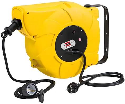 Brennenstuhl Kabelový buben černá/žlutá / Kabelový buben / automatický navíjecí / 9+2 m / IP44