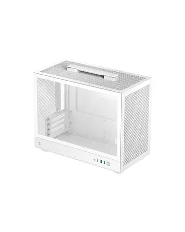 DEEPCOOL CH160 PLUS bílá / Počítačová skříň / Mini Tower / mATX / Temperované sklo / 2x USB-A 3.2 Gen2 + USB-C