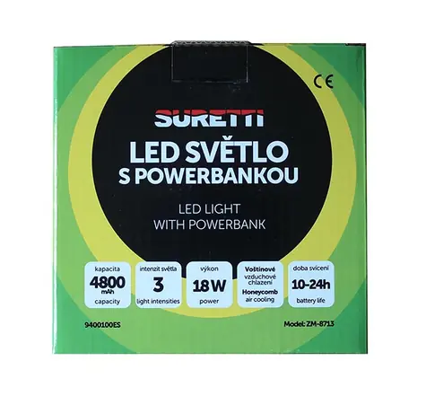 Suretti Kempingová lampa s powerbankou / Kempingová lampa / powerbanka