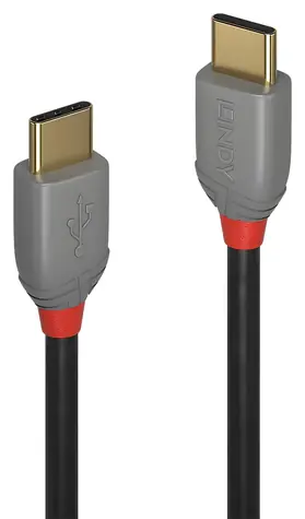 Lindy Anthra Line černá / USB kabel / USB-C - USB-C / 0,5 m / 480 Mbit/s