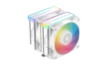 DEEPCOOL AG620 WH ARGB V2 bílá / Chladič CPU / 2× 120 mm ARGB / Hydro Bearing / LGA1851 / AM5