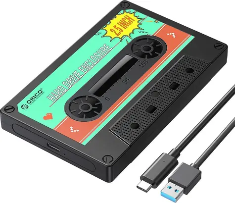 Orico 2580C3-V1-BK-EP černá / Externí box / 2,5" SATA / USB-C / 6 Gbit/s