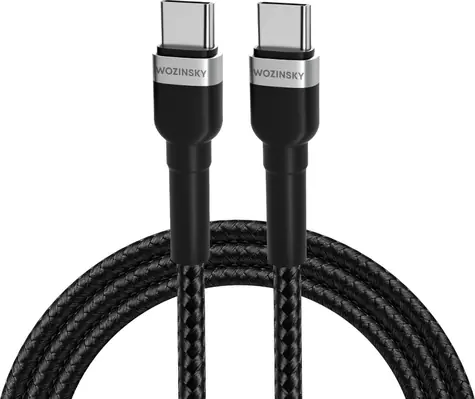 Wozinsky Kabel USB-C - USB-C 2 m černá / Kabel / USB-C - USB-C / 2 m