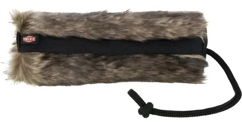 TRIXIE Aportovací hračka pro psy imitace srsti králíka černá / Plyš/polyester / 6x20 cm