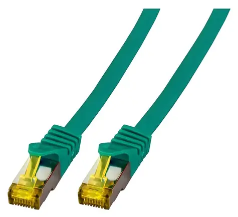 EFB Cat6a zelená / Patch kabel / S/FTP / Cat7 Rohkabel / 25 m / RJ-45 / LSZH