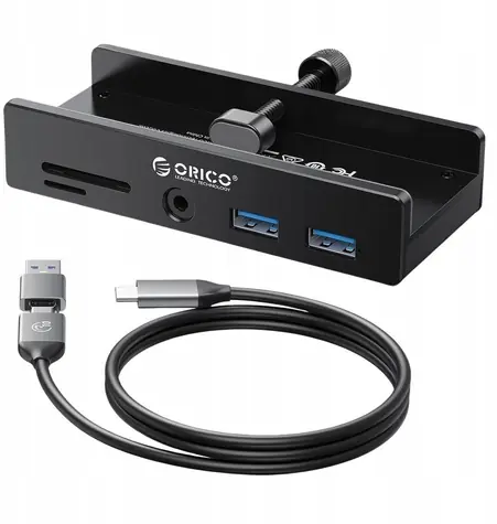 Orico MH5PMM-10-BK-BP černá / USB hub / 2x USB-C + 2x USB-A 2.0/3.0 / SD + microSD čtečka