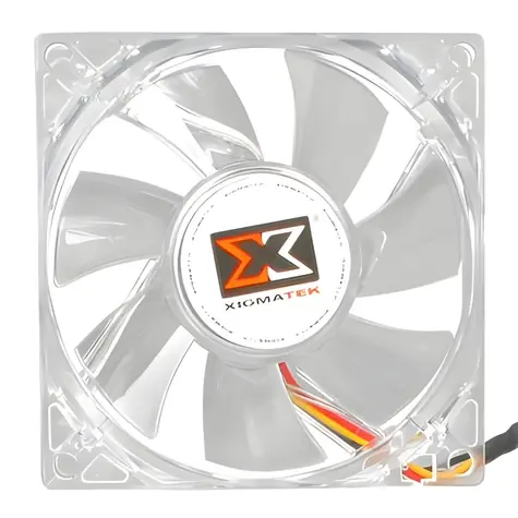XigMatek Crystal 80mm zelená / Ventilátor / 80x80 mm / LED podsvícení