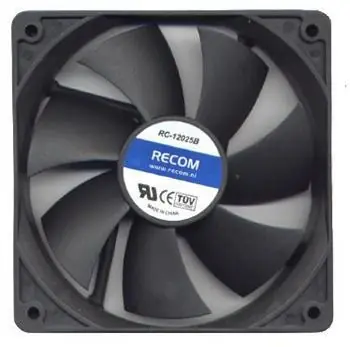 RECOM RC-12025B černá / Ventilátor / 120 mm / radiální (blower)