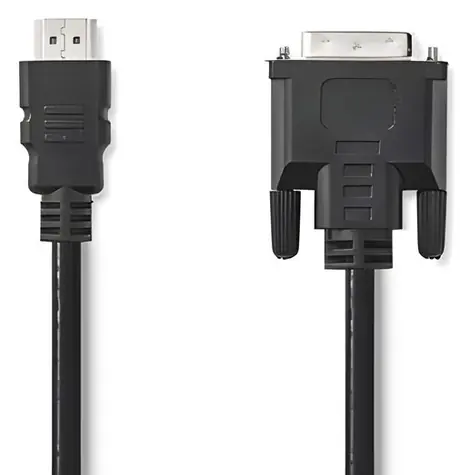 Nedis černá / Kabel HDMI - DVI-D 24+1 / 3 m / 1080p / Poniklované konektory