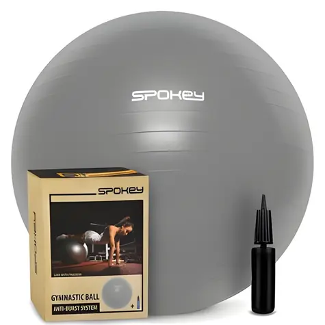 Spokey FITBALL Gymnastický míč šedý / 65 cm