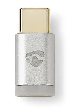 Nedis Adaptér USB-C - USB Micro-B stříbrná / Adaptér / USB 2.0 / 480 Mbps / pozlacené konektory
