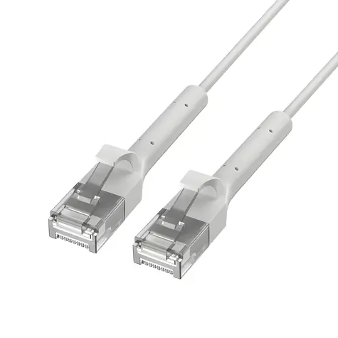 Extralink patch kabel Cat.6 U/FTP bílý / Patch kabel / RJ-45 / úhlový konektor / 1 m / 1 Gbit/s