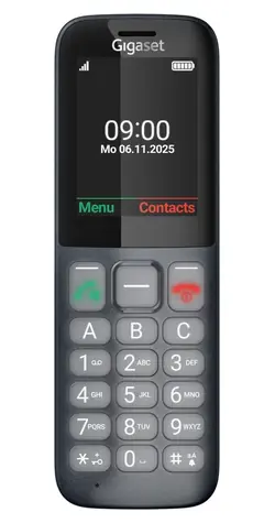 Gigaset COMFORT 600 SIM šedá / Mobilní telefon / 2,4" displej / Bluetooth / 500 kontaktů
