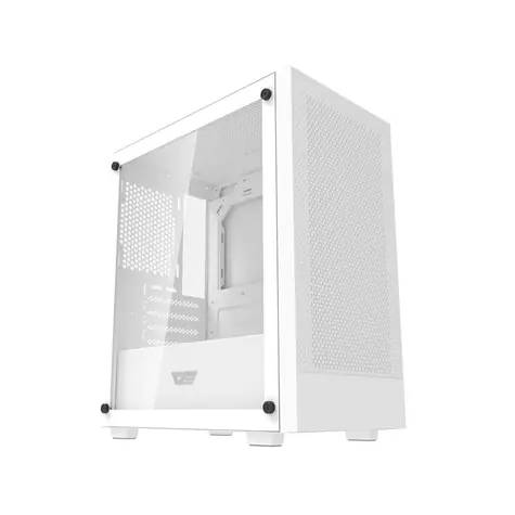 Darkflash M305 bílá / Počítačová skříň / Micro-ATX / tvrzené sklo / bez ventilátorů / USB 3.0