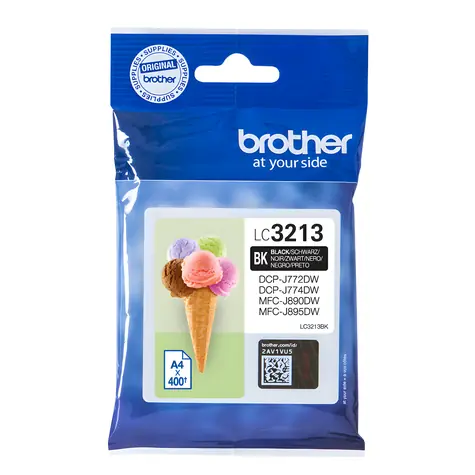 Brother LC3213BK černá / Inkoustová cartridge / Originální / 400 stran