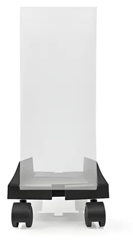 Nedis CSTD101BK černá / Stojan pro PC skříň / Nastavitelná šířka 14,5-24,2 cm / Max. 20 kg / Plast, kov