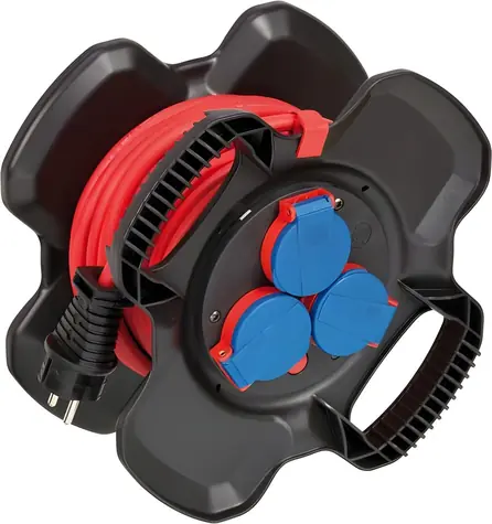 Brennenstuhl X-Gum černá / Kabelový buben / Guma / 10 m kabel / IP44 / 3 zásuvky